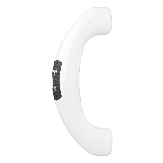 Chroom als Pi-symbool - Carbon Carbon Print Keramische Kastgreep (Zijkant)