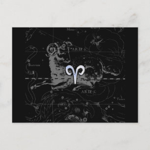 Chroom als Ram Zodiac Symbool op Hevelius 1690 Briefkaart