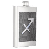 Chroom als Sagittarius-teken Carbon Fiber Print Flacon (Rechts)