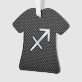 Chroom als Sagittarius-teken Carbon Fiber Print Ornament (voorkant)