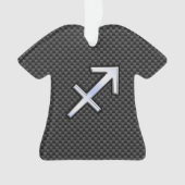 Chroom als Sagittarius-teken Carbon Fiber Print Ornament (voorkant)