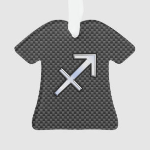Chroom als Sagittarius-teken Carbon Fiber Print Ornament
