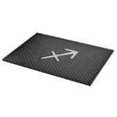 Chroom als Sagittarius-teken Carbon Fiber Print Snijplank (Hoek)