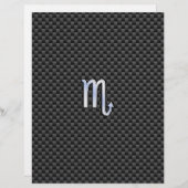 Chroom als Scorpio Zodiac Sign Carbon Fiber Print (Voorkant / Achterkant)