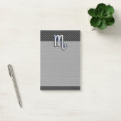Chroom als Scorpio Zodiac Sign Carbon Fiber Print Post-it® Notes (Kantoor)