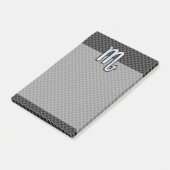 Chroom als Scorpio Zodiac Sign Carbon Fiber Print Post-it® Notes (Schuin)
