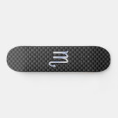 Chroom als Scorpio Zodiac Sign Carbon Fiber Print Skateboard (Horizontaal)