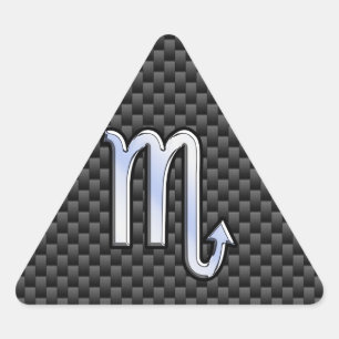 Chroom als Scorpio Zodiac Sign Carbon Fiber Print Sticker