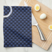 Chroom als Taurus Zodiac Sign Blue Carbon Print Theedoek (Quarter Fold)