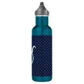 Chroom als Taurus Zodiac Sign Blue Carbon Print Waterfles (Rechts)