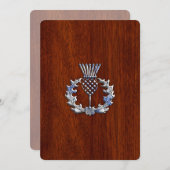 Chroom als Thistle op Mahogany Wood Style (Voorkant / Achterkant)