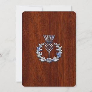 Chroom als Thistle op Mahogany Wood Style