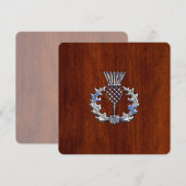 Chroom als Thistle op Mahogany Wood Style (Voorkant / Achterkant)