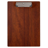 Chroom als Thistle op Mahogany Wood Style Klembord (Voorkant)