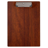 Chroom als Thistle op Mahogany Wood Style Klembord (Voorkant)