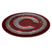 Chroom Drip Glitter Letter C Monogram Snijplank (Hoek)