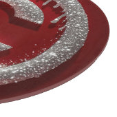 Chroom Drip Glitter Letter C Monogram Snijplank (Hoek)