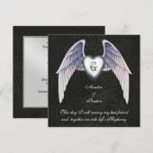 Chroom en kunstleder met kunstvleugel kaart (Voorkant / Achterkant)