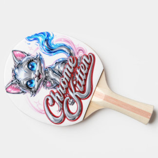 Chroom Kitten Ping Pong Paddle Tafeltennisbatje