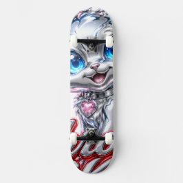 CHROOM KITTEN Skateboard, met assen en wielen Persoonlijk Skateboard
