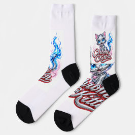 CHROOM KITTEN "sliders" crew soken Sokken