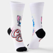CHROOM KITTEN "sliders" crew soken Sokken (Gebogen)