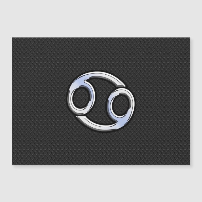 Chroom like Cancer Zodiab Sign on Snake Decor (Voorkant)