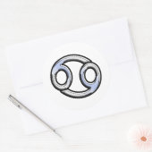 Chroom like Cancer Zodiac Sign Ronde Sticker (Envelop)