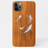 Chroom like Diver with Sharks Silhouettes Case-Mate iPhone Case (Achterkant)