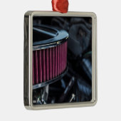 Chroom luchtinlaat metalen ornament (Rechts)