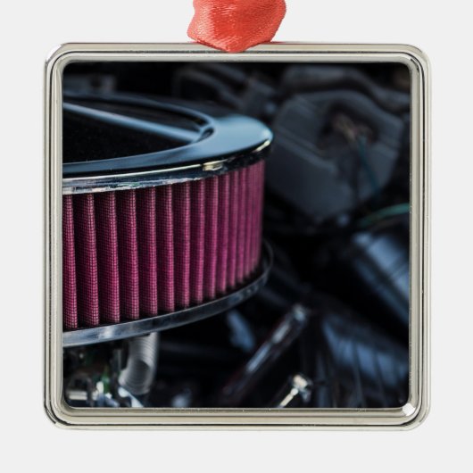 Chroom luchtinlaat metalen ornament (Voorkant)