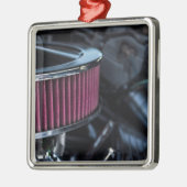 Chroom luchtinlaat metalen ornament (Links)