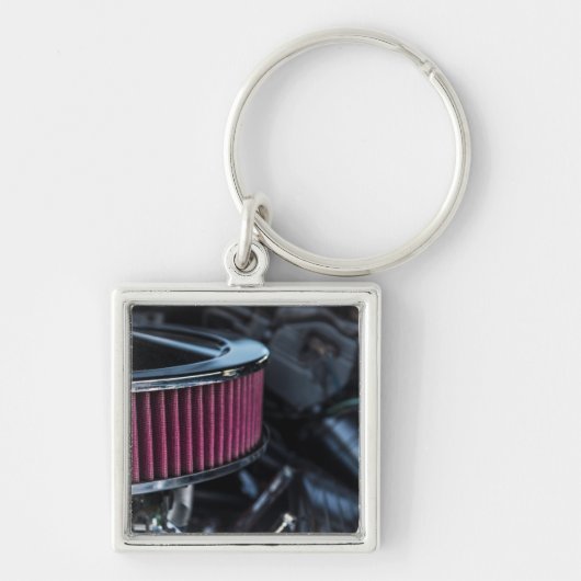 Chroom luchtinlaat sleutelhanger (Voorkant)