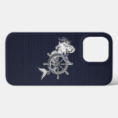 Chroom Mermaid op koolstofvezel afdrukken Case-Mate iPhone Case (Achterkant (horizontaal))
