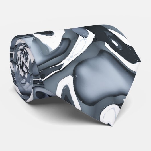 Chroom metaalstroom stropdas (Opgerold)