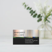 chroom metallisch | Black | paukpatroon Visitekaartje (Staand voorkant)