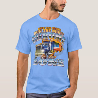 Chroom naar het bustrucktraject van de vrachtwagen t-shirt