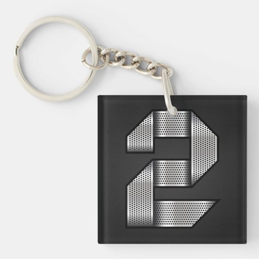 Chroom nummer twee Sleutelhanger (Voorkant)