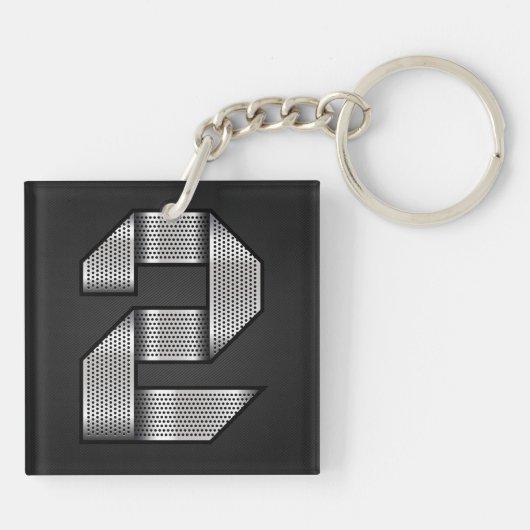 Chroom nummer twee Sleutelhanger (Achterkant)
