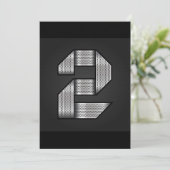 Chroom nummer twee Uitnodigingen (Staand voorkant)