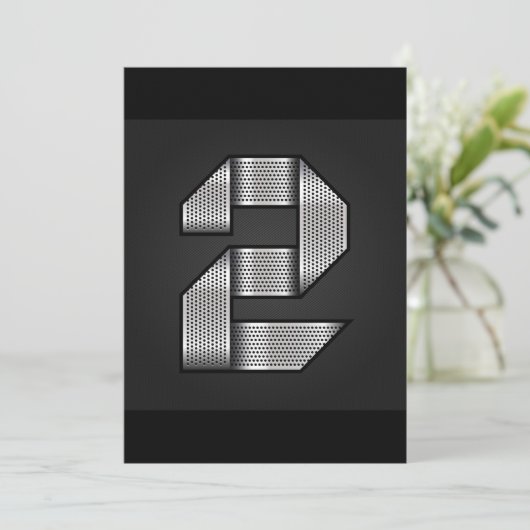 Chroom nummer twee Uitnodigingen (Staand voorkant)