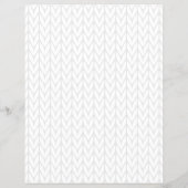 Chroom on White Knit Ribbon Awareness Print Flyer (Achterkant)