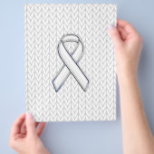 Chroom on White Knit Ribbon Awareness Print Flyer (Hand)