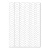 Chroom on White Knit Ribbon Awareness Print Kaart (Achterkant)