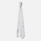 Chroom on White Knit Ribbon Awareness Print Stropdas (Achterkant)