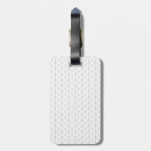 Chroom op Witte Brei lint Awareness Print Bagagelabel (Achterkant verticaal)