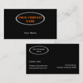 Chroom op zwart Visitekaartje (Voorkant / Achterkant)