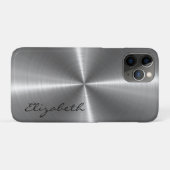 Chroom RVS Metaal Look Case-Mate iPhone Case (Achterkant (horizontaal))