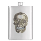 Chroom Schedel Fles Flacon (Voorkant)
