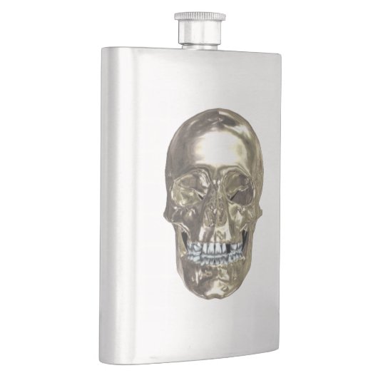 Chroom Schedel Fles Flacon (Rechts)